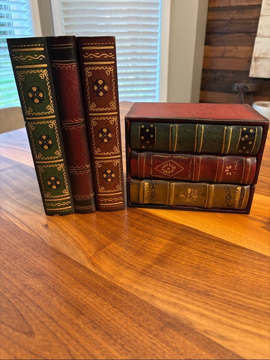 Other - Distressed False Stack of Books Set of Two Hiding Spot